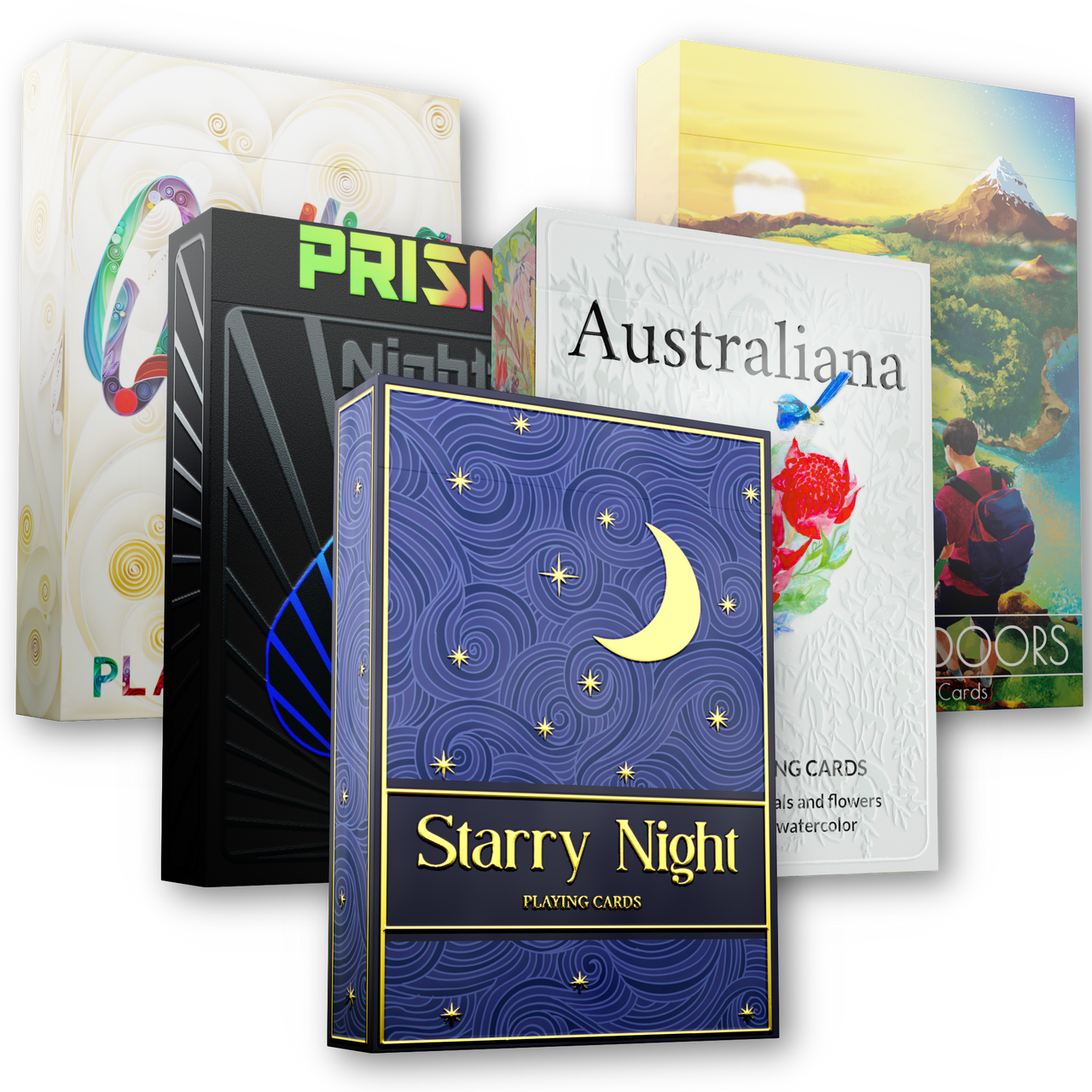 Playing Cards: Assorted 5-Pack Bundle