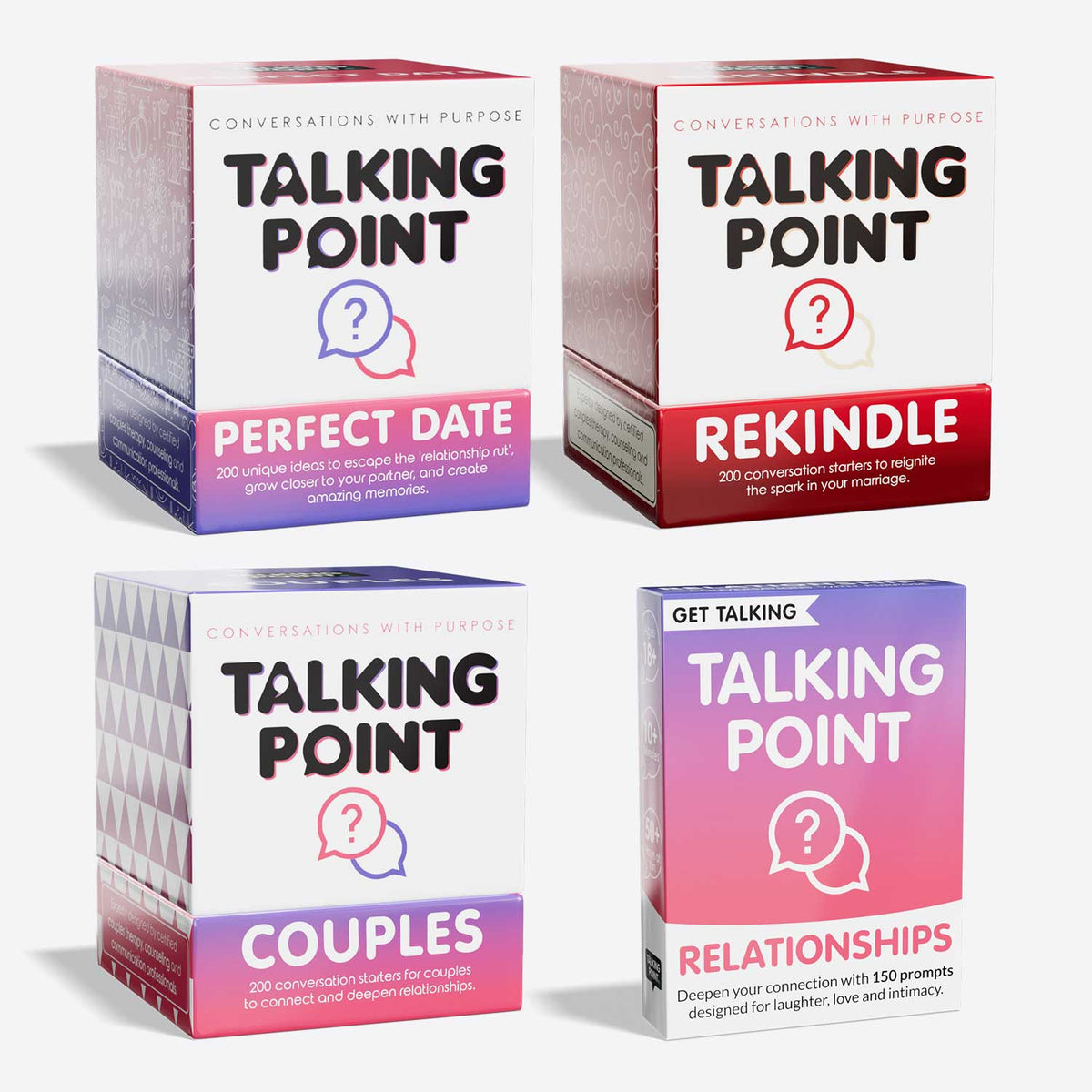 the one for couples conversation cards bundle, talking point cards