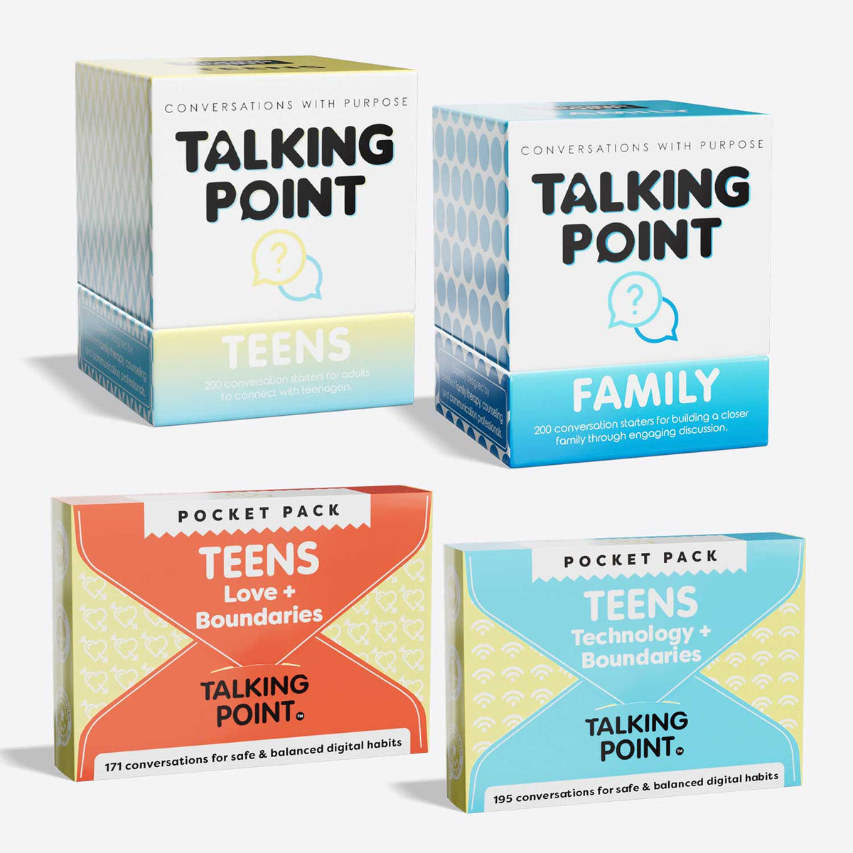 the one for teens conversation cards bundle, talking point cards