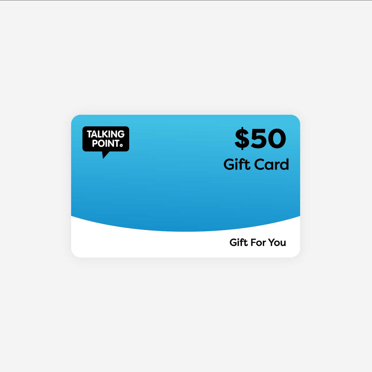 gift card, talking point cards