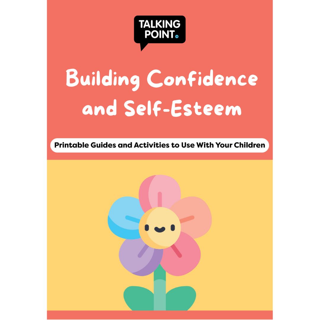 building confidence and self-esteem printable kit, talking point cards