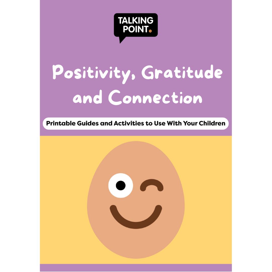 positivity, gratitude and connection printable kit, talking point cards