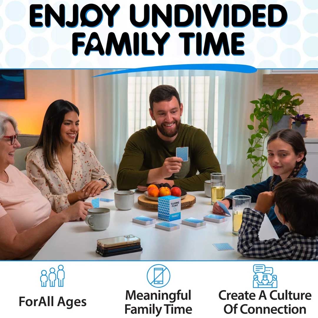family pack conversation cards, talking point cards