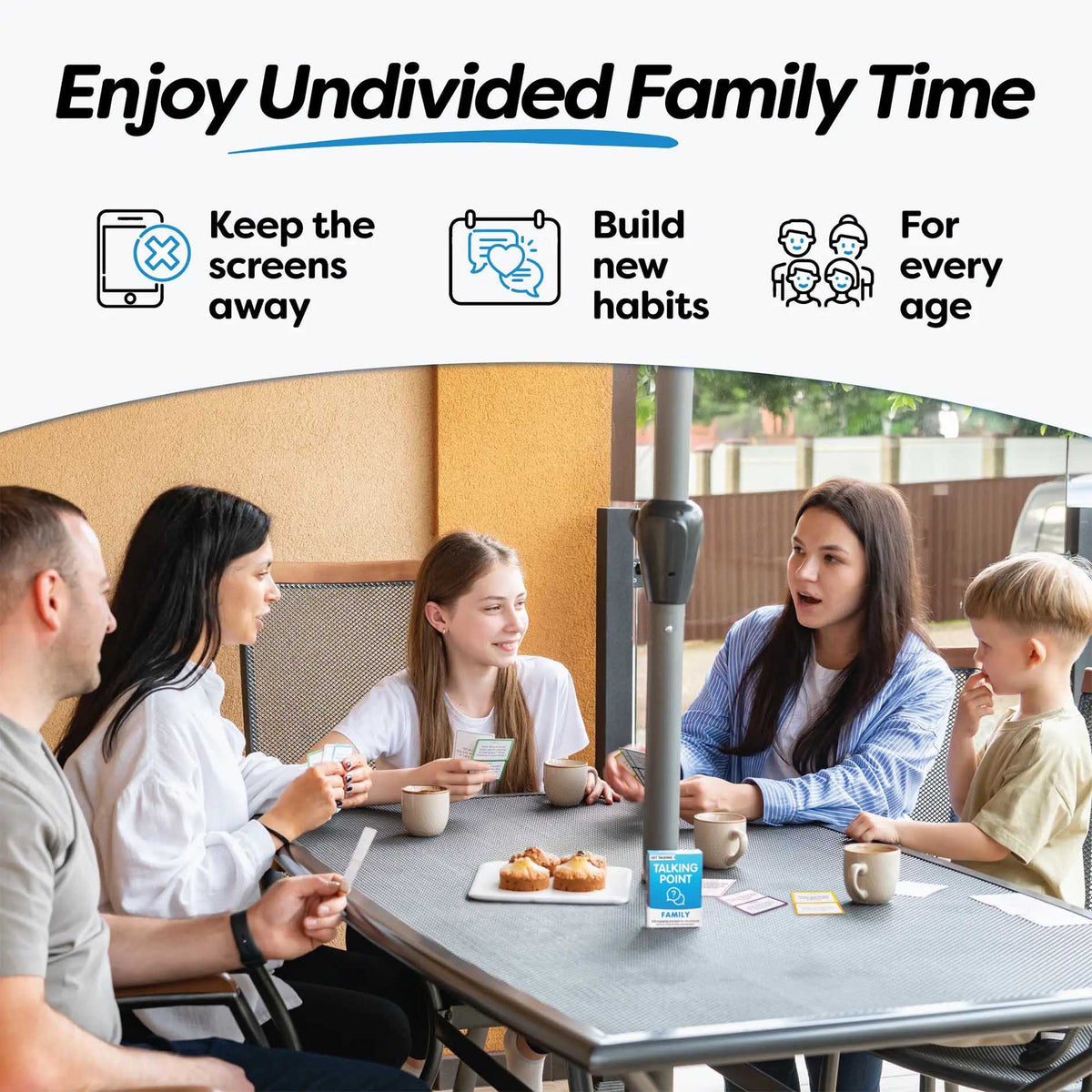 get talking: family conversation cards, talking point cards