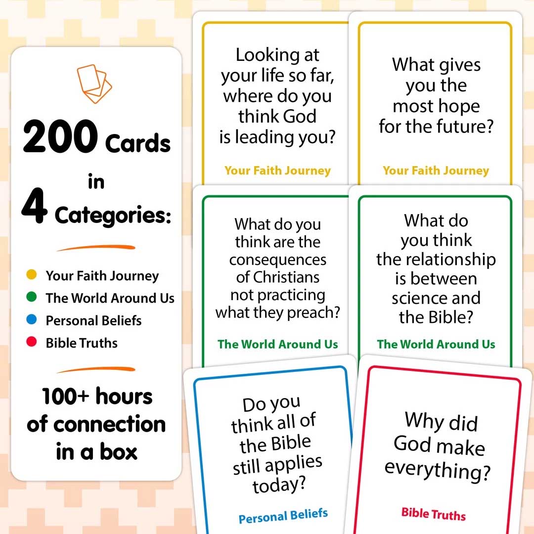 christian pack conversation cards, talking point cards