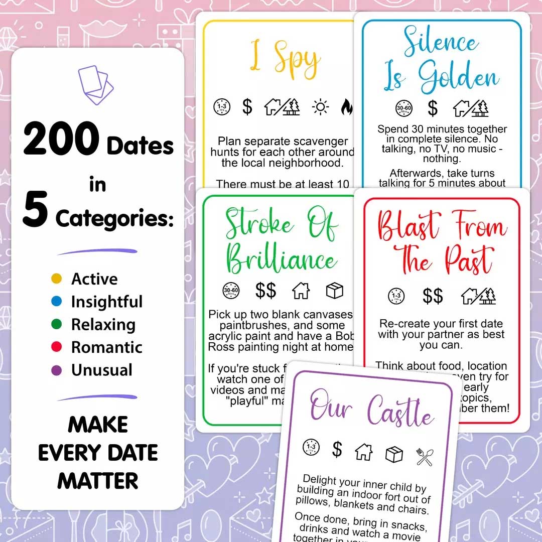 perfect date pack conversation cards, talking point cards