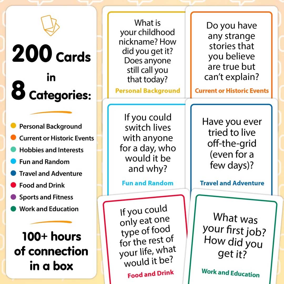small talk pack conversation cards, talking point cards