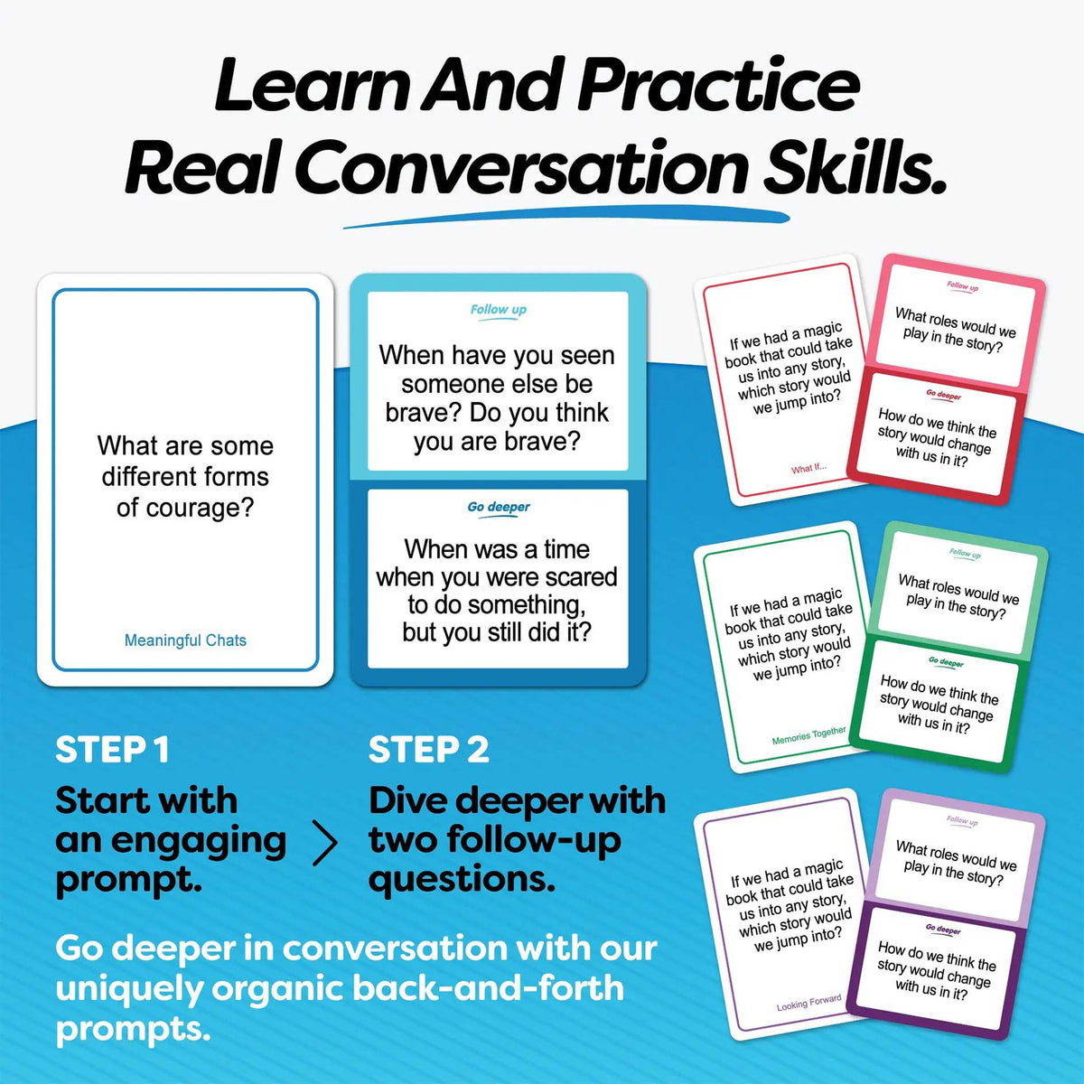 get talking: family conversation cards, talking point cards