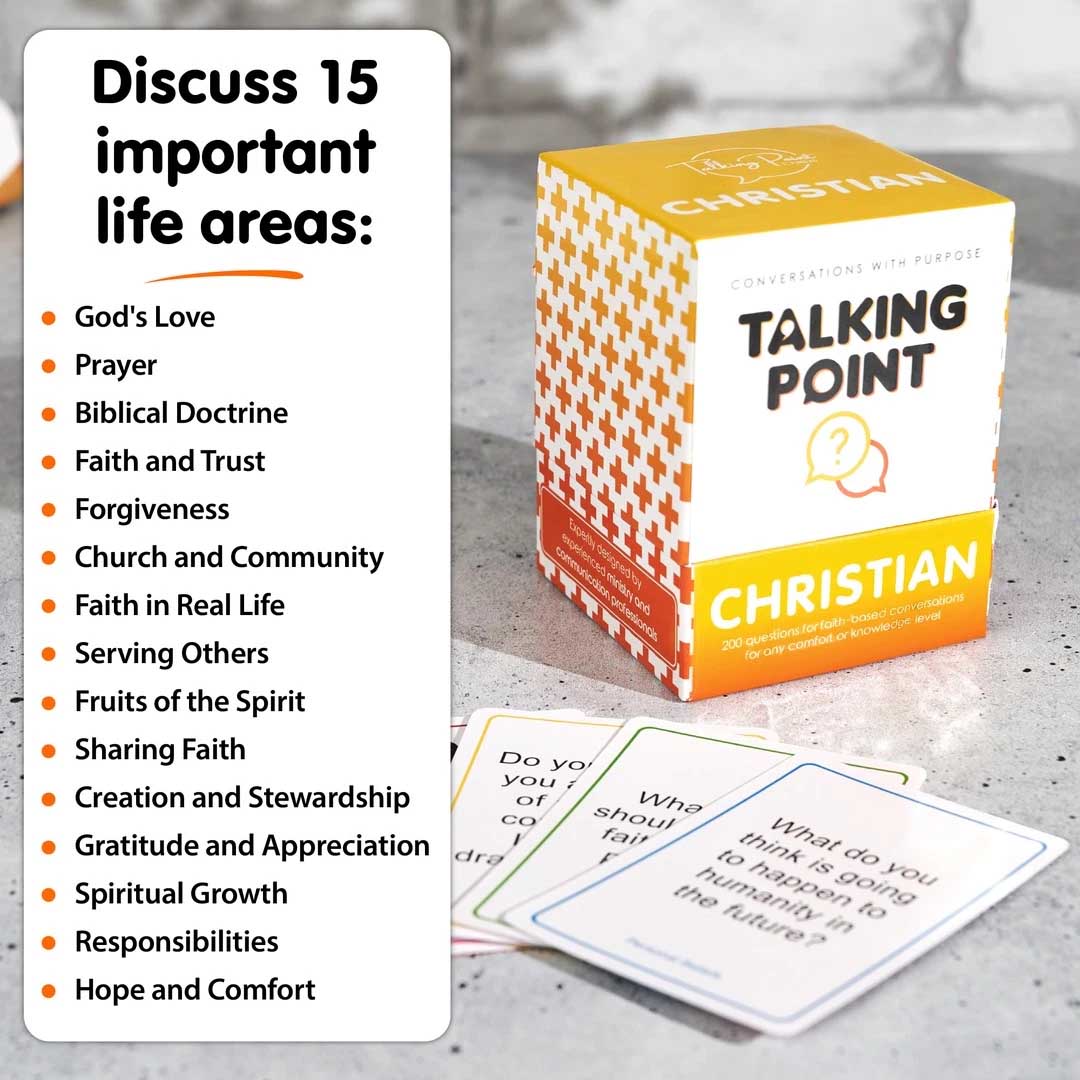 christian pack conversation cards, talking point cards