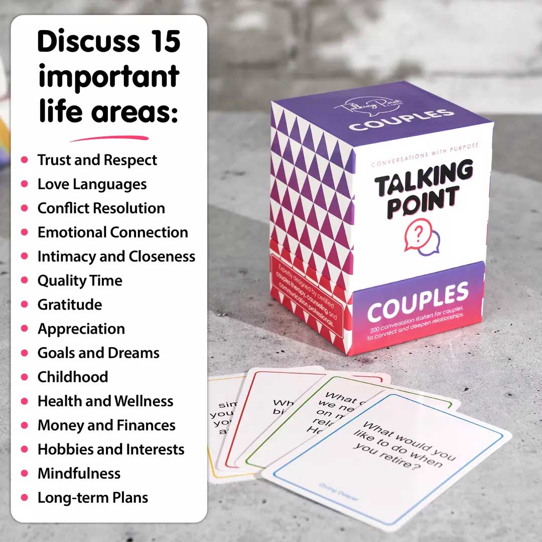 couples pack conversation cards, talking point cards