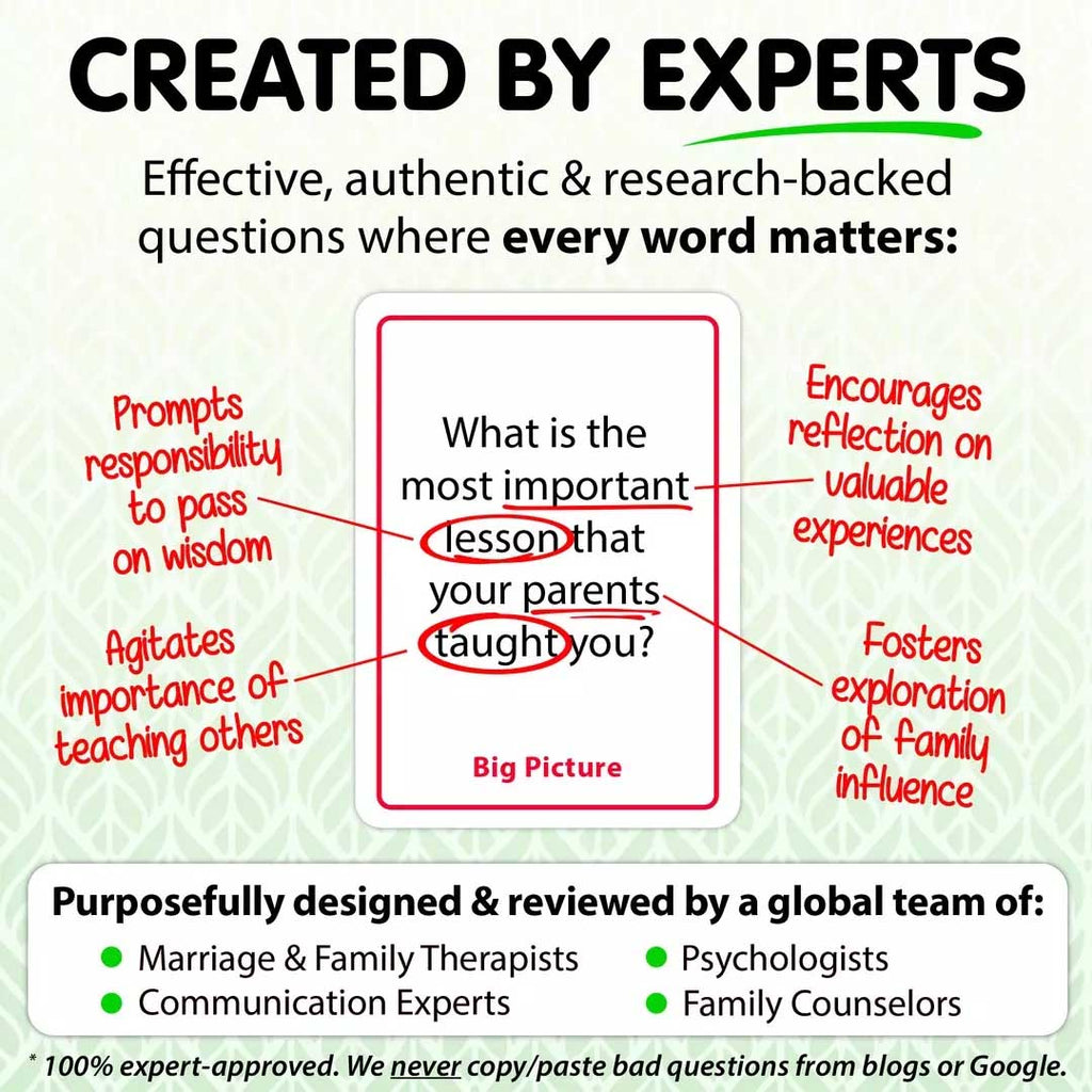 generations pack conversation cards, talking point cards