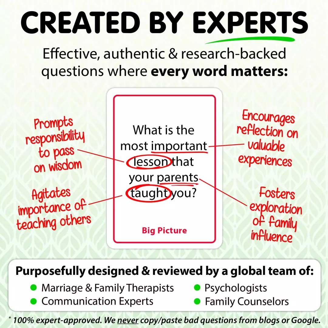 generations pack conversation cards, talking point cards