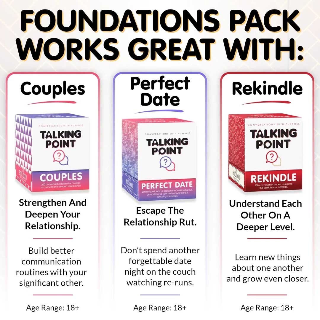 foundations pack conversation cards, talking point cards
