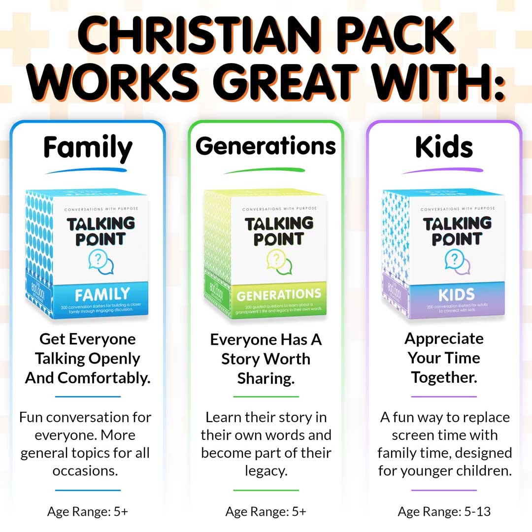 christian pack conversation cards, talking point cards