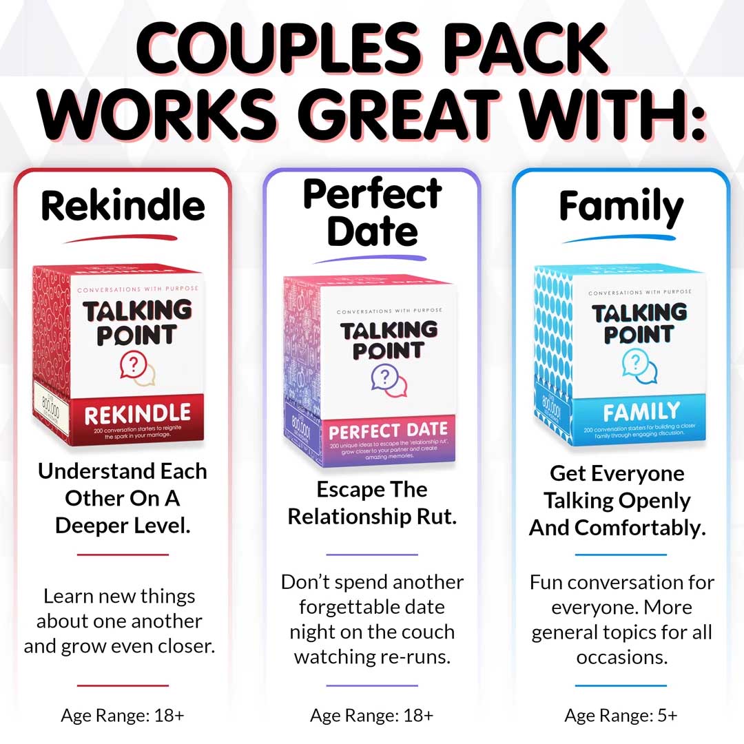 couples pack conversation cards, talking point cards