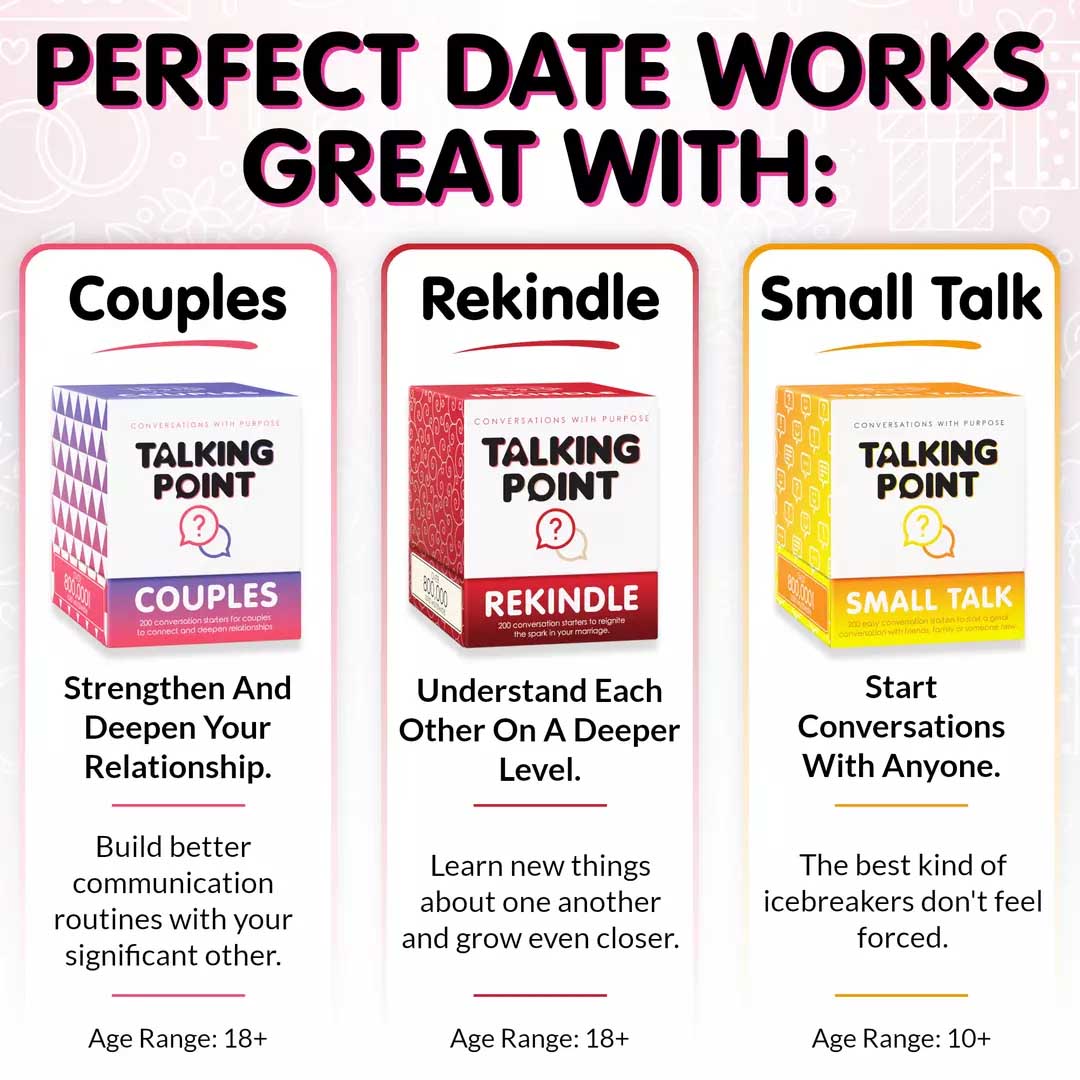 perfect date pack conversation cards, talking point cards