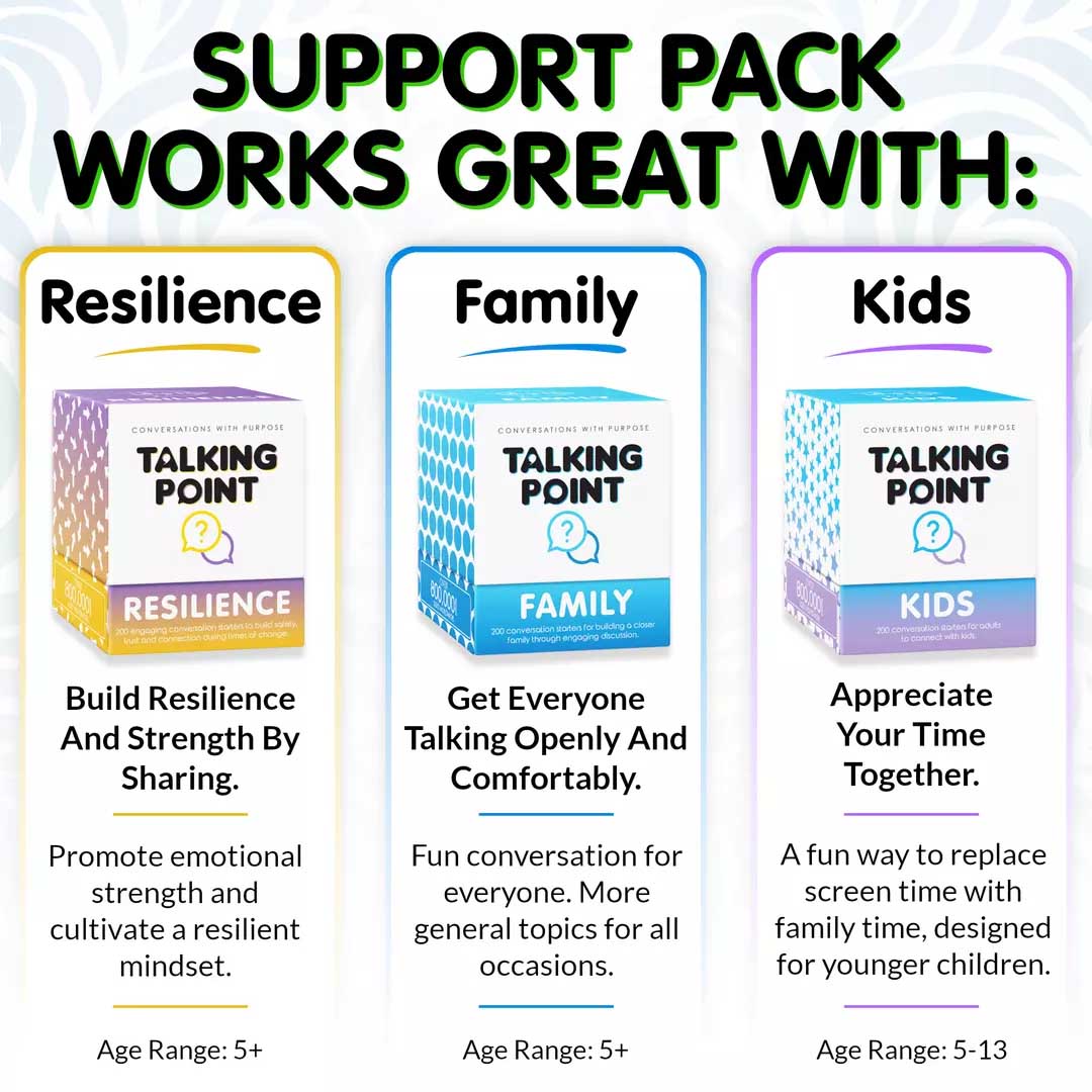 support pack conversation cards, talking point cards