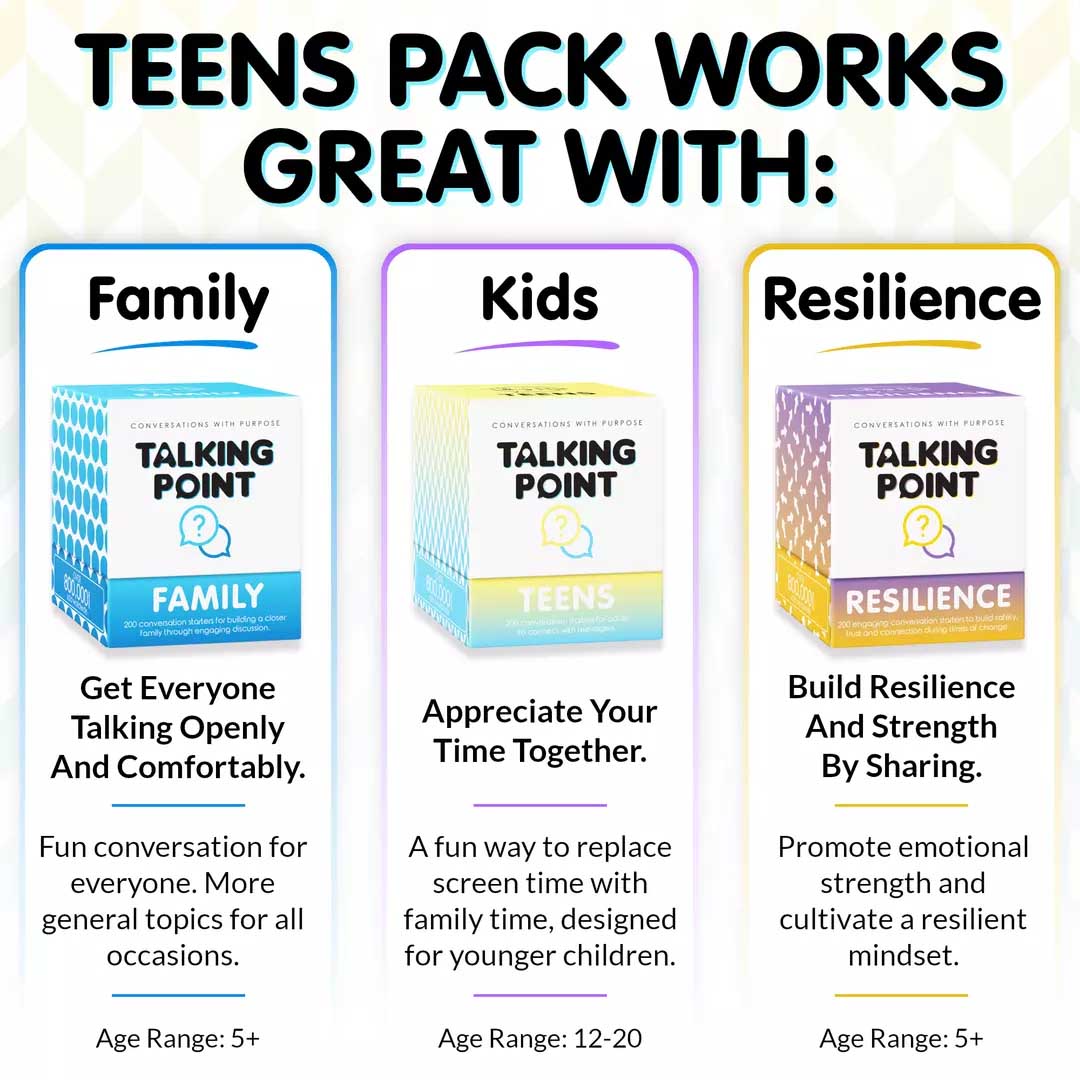 teens pack conversation cards, talking point cards