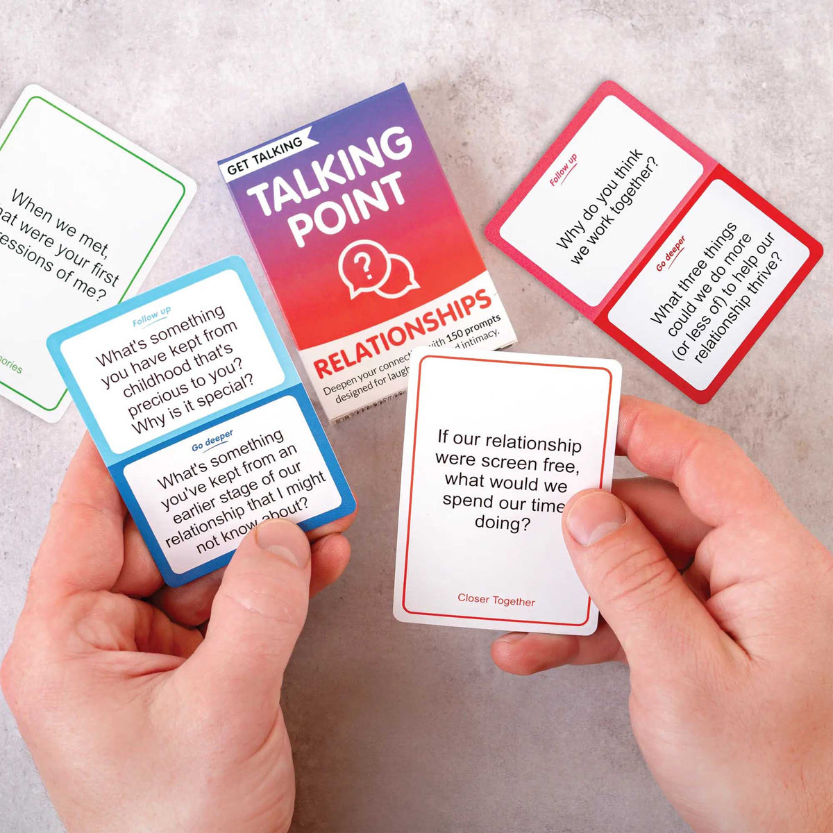 get talking: relationships conversation cards, talking point cards