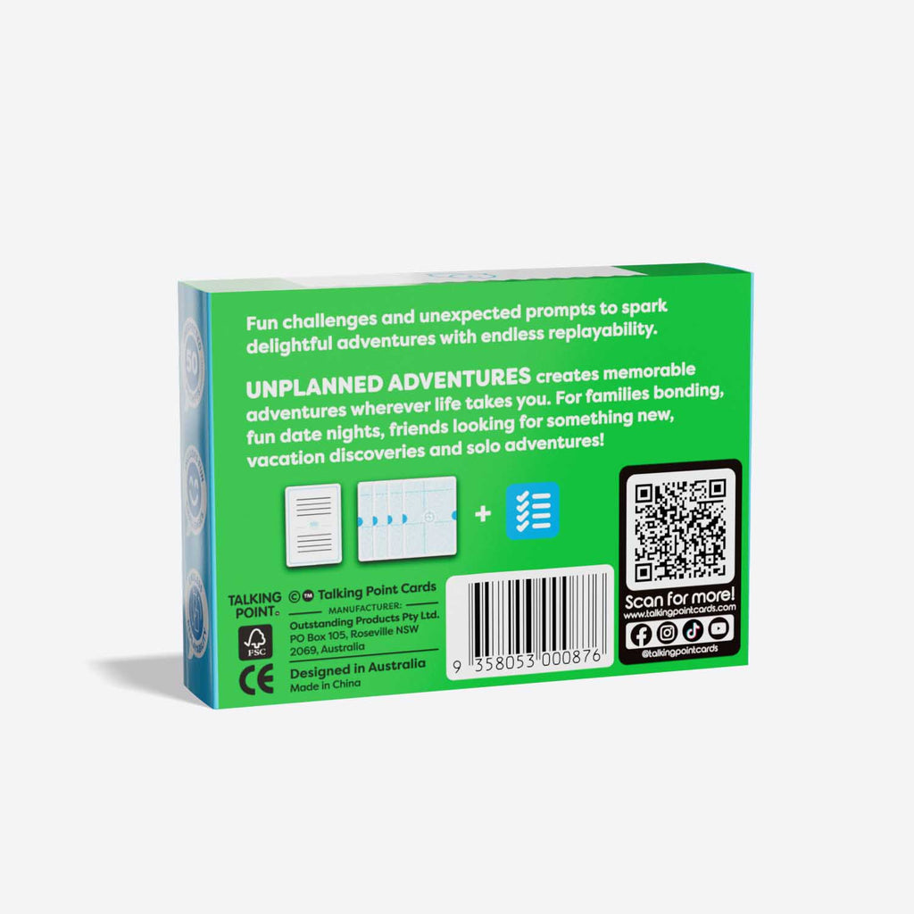 pocket packs: unplanned adventures conversation cards, talking point cards