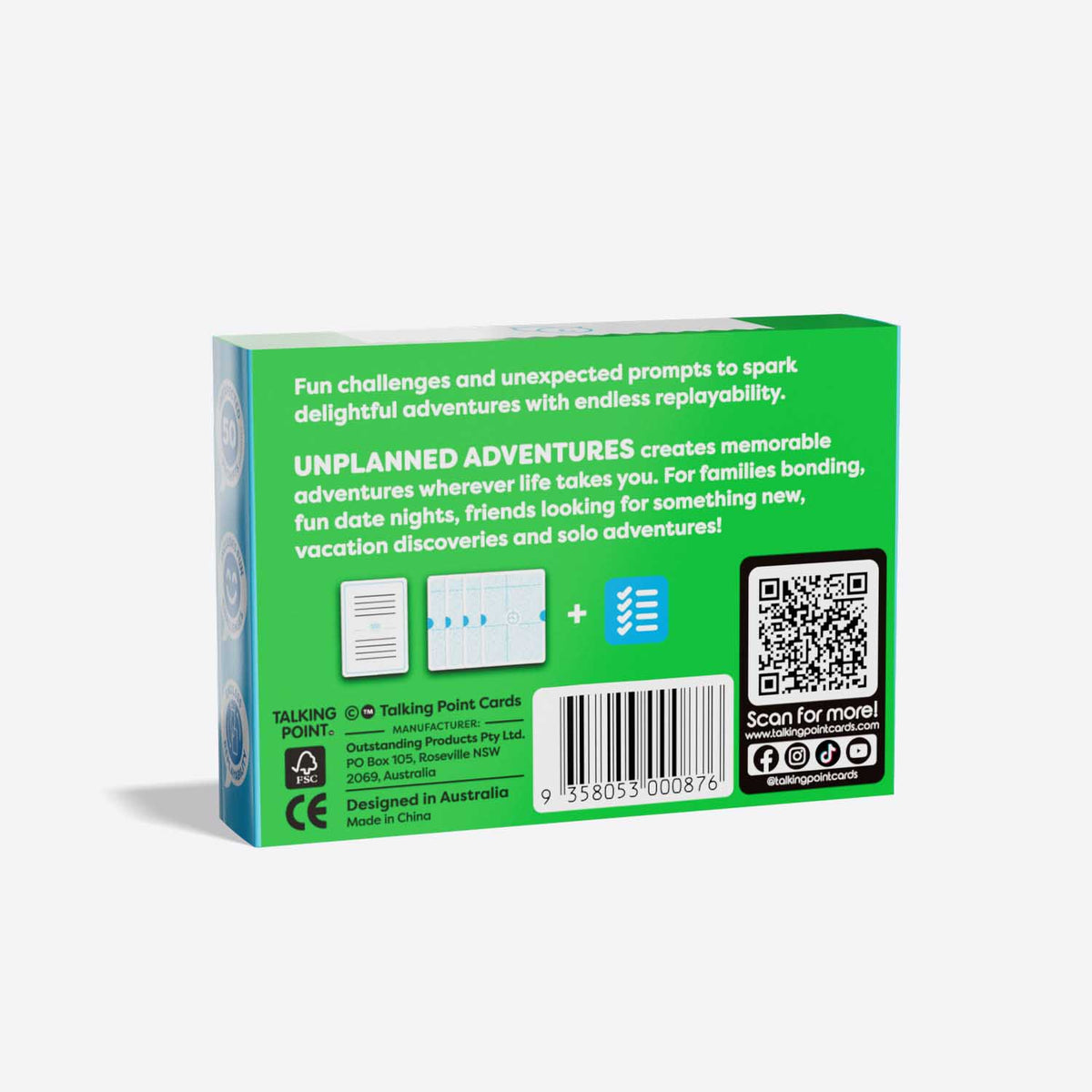 pocket packs: unplanned adventures conversation cards, talking point cards