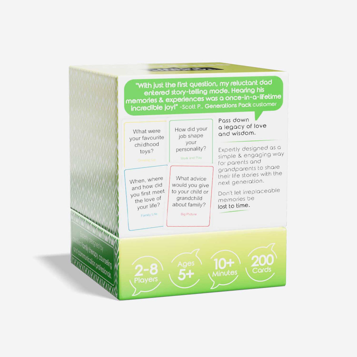generations pack conversation cards, talking point cards