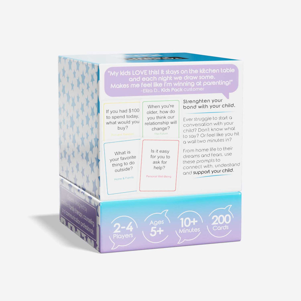 kids pack conversation cards, talking point cards