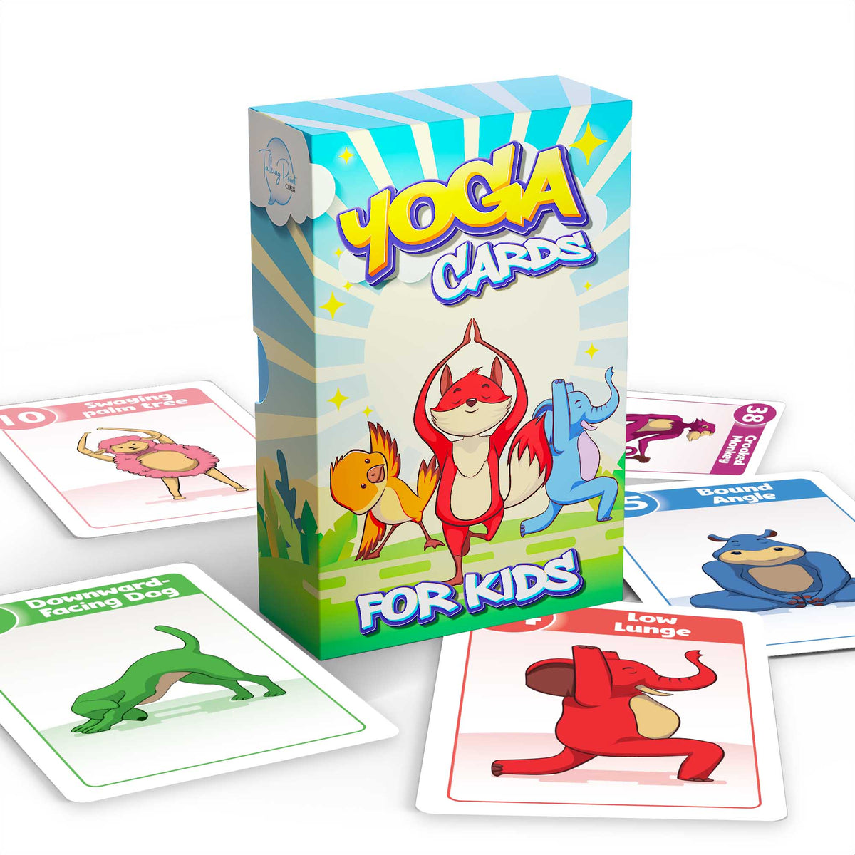 kids yoga cards, talking point cards