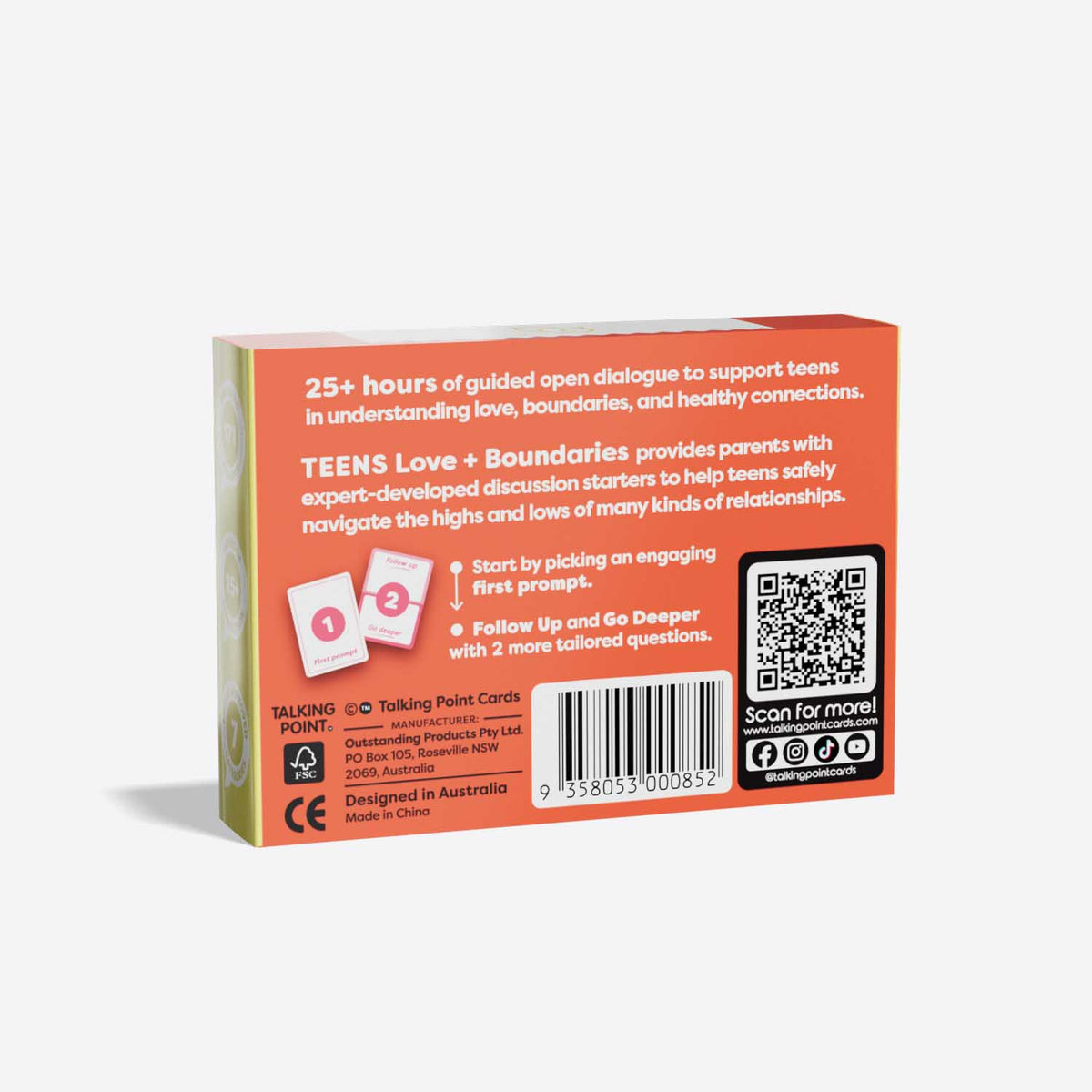 pocket packs: teens - love + boundaries conversation cards, talking point cards