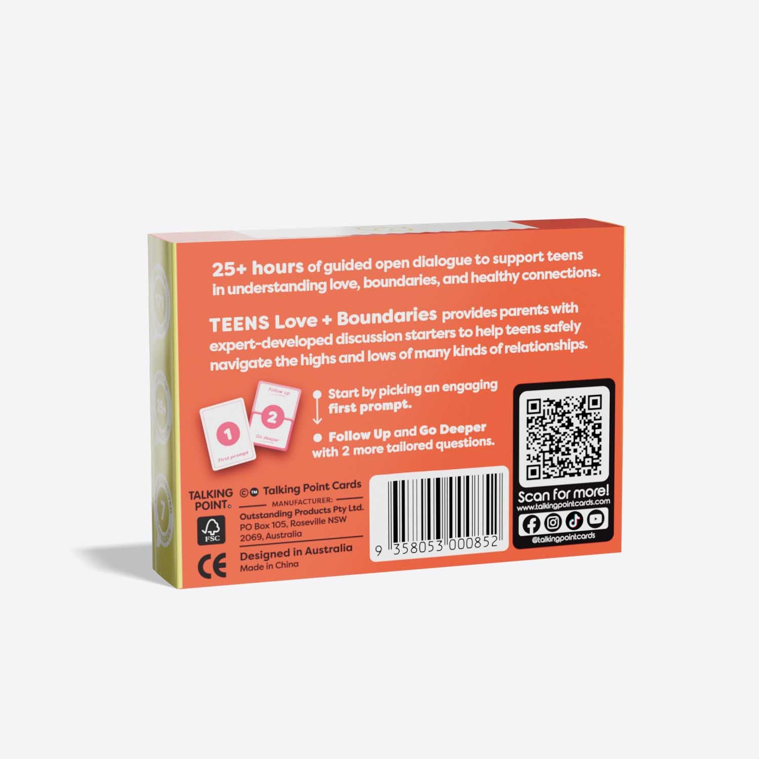 pocket packs: teens - love + boundaries conversation cards, talking point cards