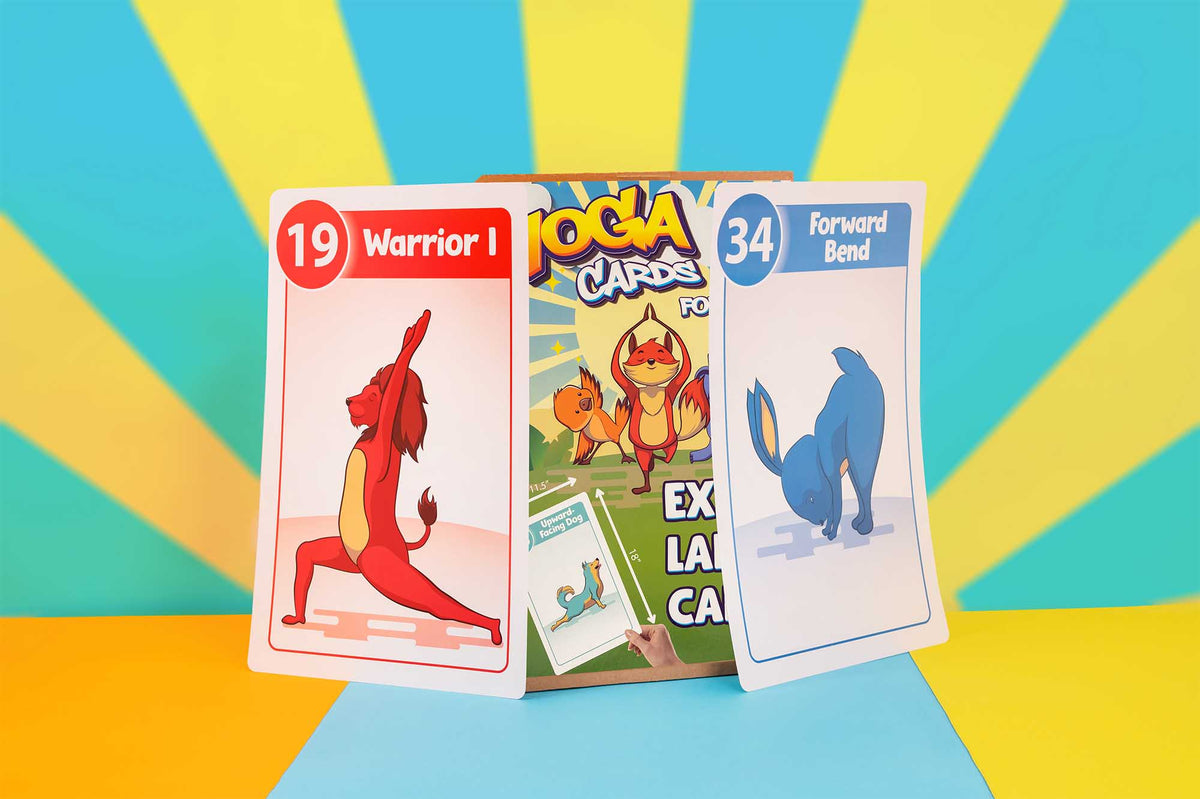 kids yoga cards, talking point cards