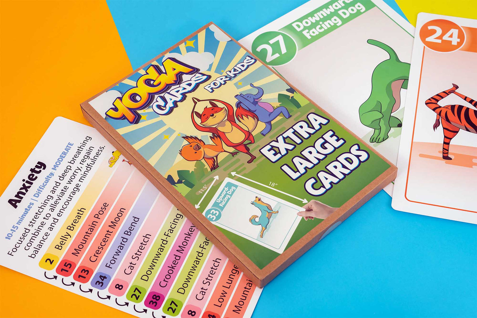 kids yoga cards, talking point cards