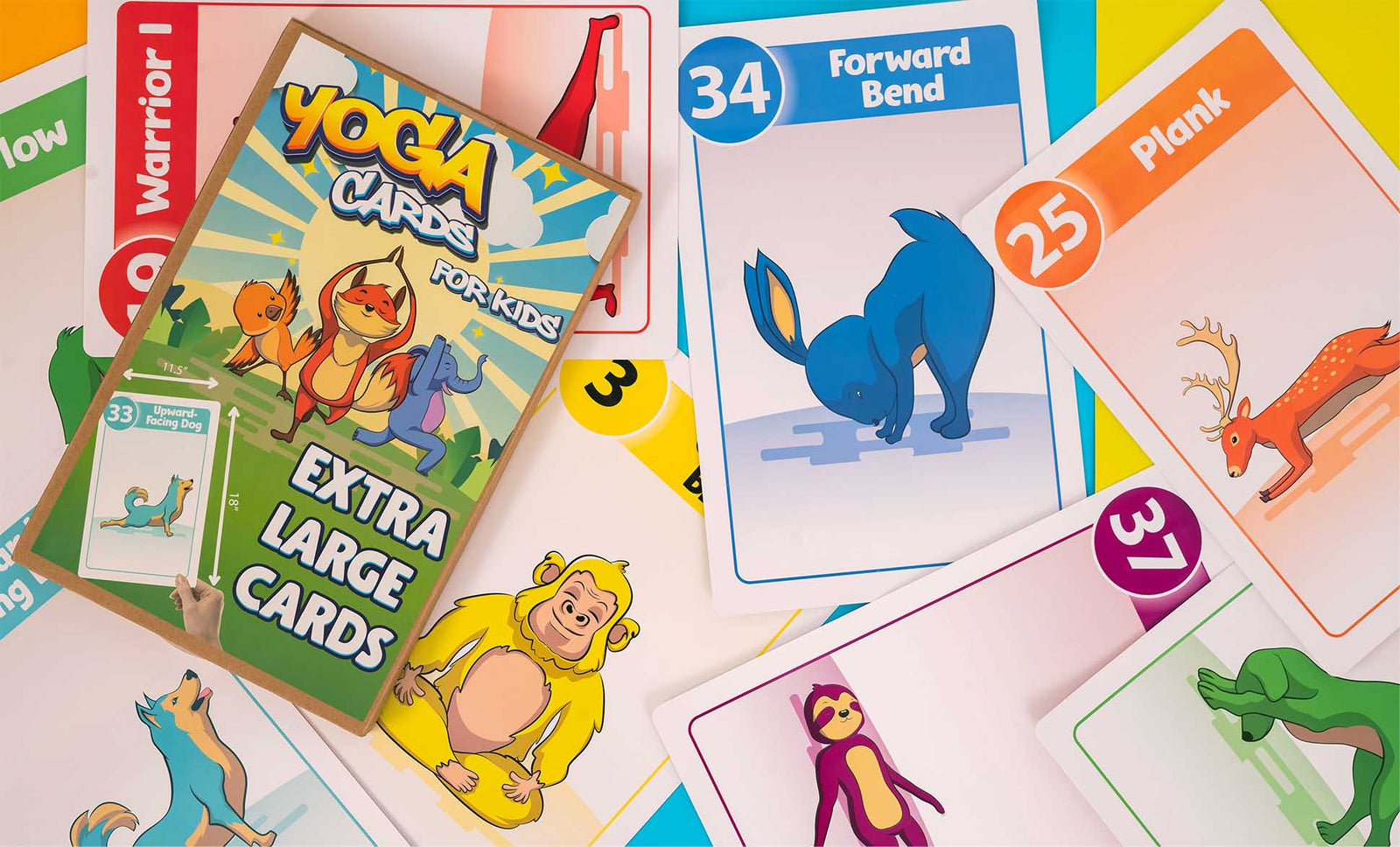 kids yoga cards, talking point cards