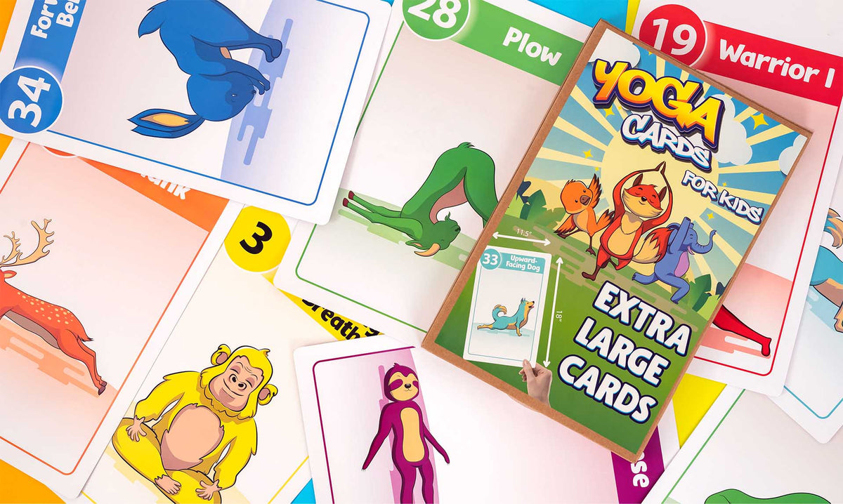 kids yoga cards, talking point cards