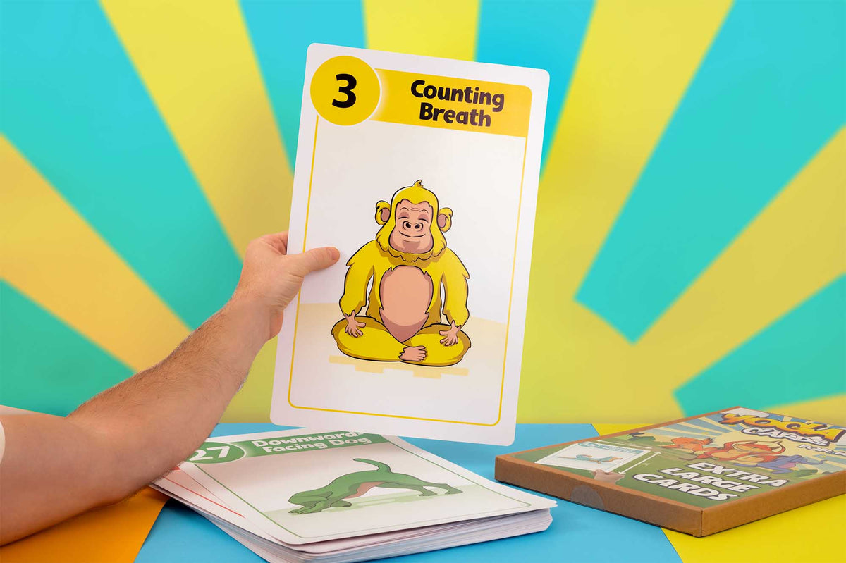 kids yoga cards, talking point cards