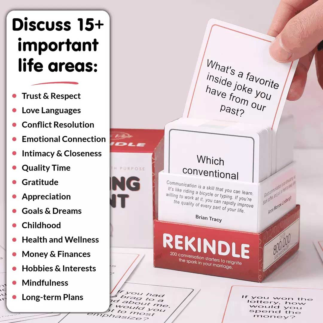 rekindle pack conversation cards, talking point cards