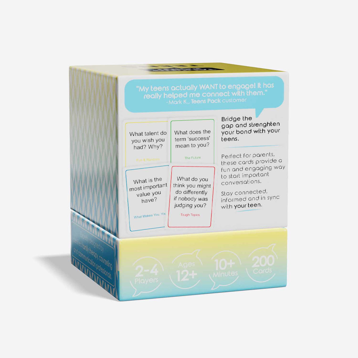 teens pack conversation cards, talking point cards