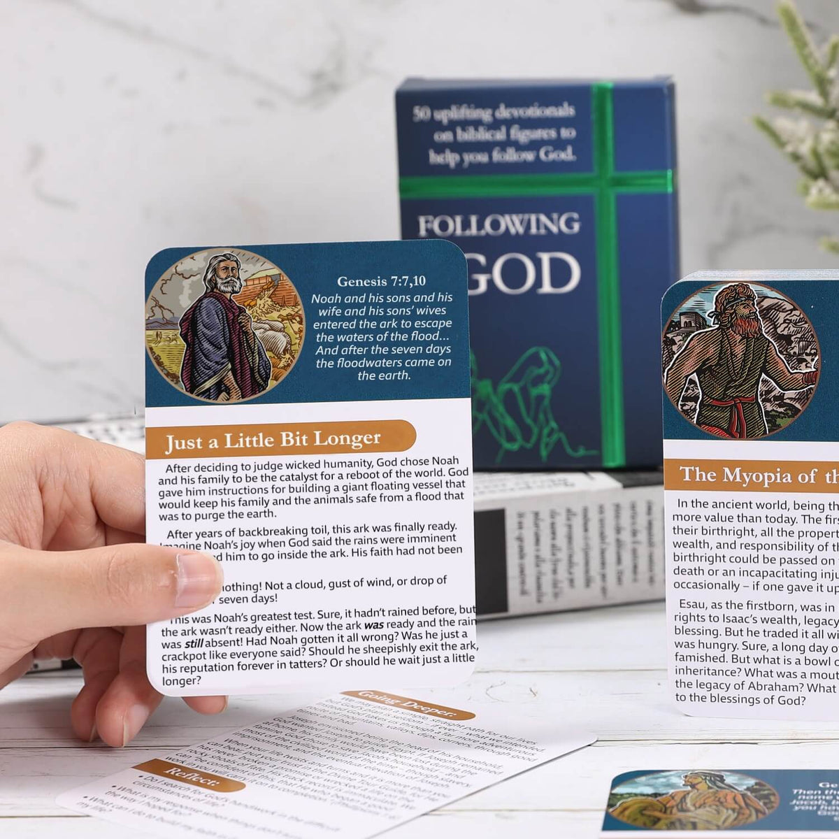 following god devotional, talking point cards