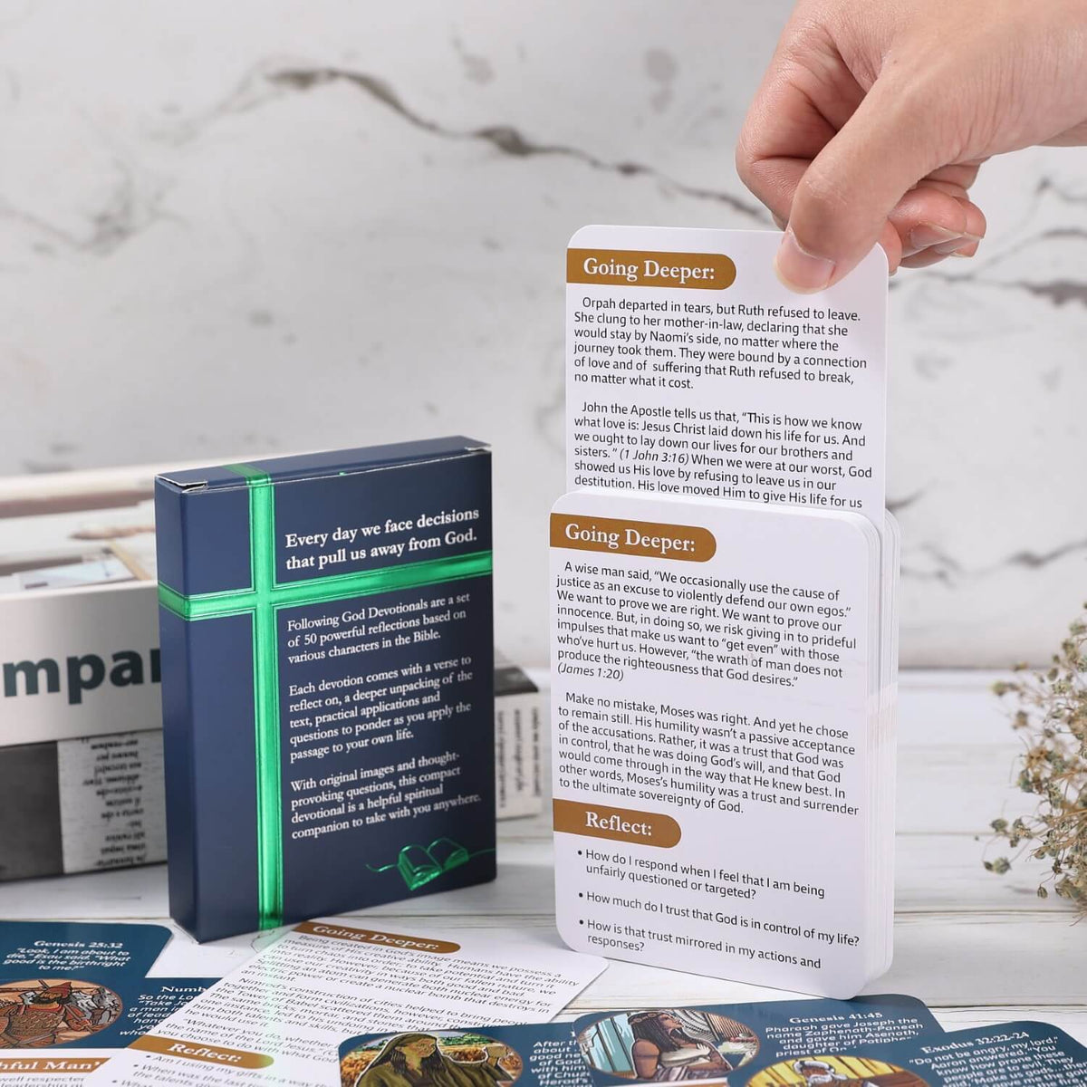 following god devotional, talking point cards